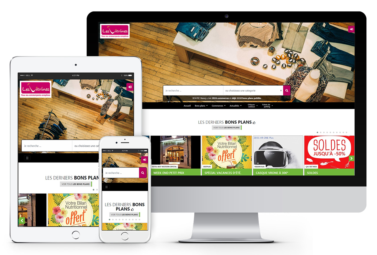 Boutic site Internet responsive design